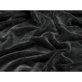 Tissu Pas Cher Tissu Polaire Poils Longs Noir Au Metre Sur Tissufiesta Com