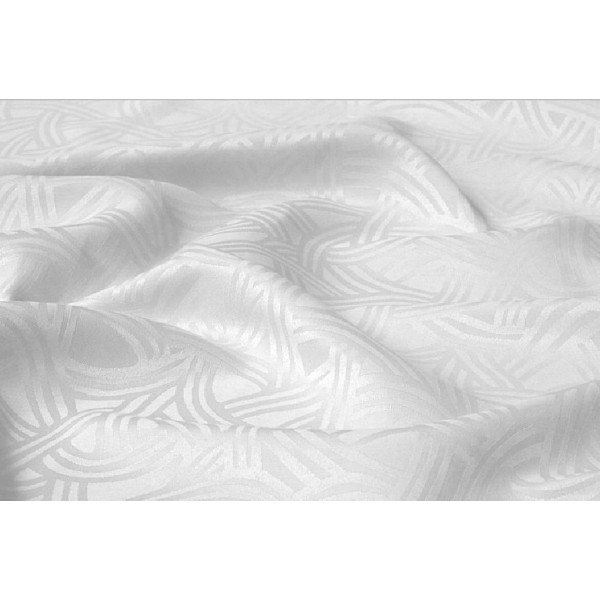 Tissu pas cher: Tissu jacquard nappe Réception blanc au Metre sur