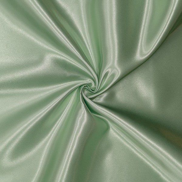 Tissu Satin Luxe Vert Amande