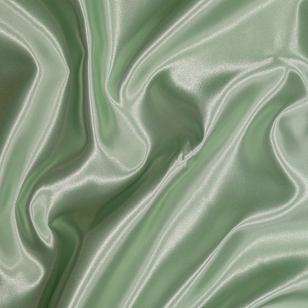 Tissu Satin Luxe Vert Amande